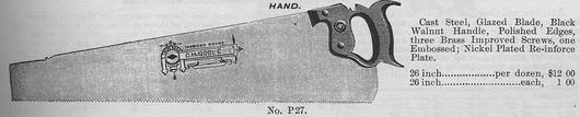 photo of P27 handsaw